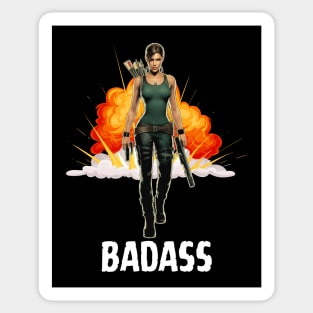 Badass Lara Lady Boss Lara Croft Tomb Raider Gamer Gaming Video Game Sticker